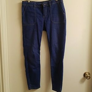 LC skinny cargo blue jeans. NWOT
